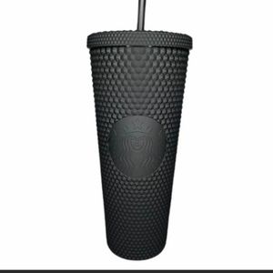 NWT 2021 STARBUCKS MATTE BLACK STUDDED TUMBLER COLD CUP 24 OZ NEW HTF NEW